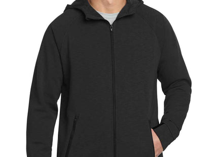 SportTek PosiCharge Strive Hooded FullZip ST570 Black