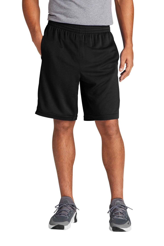 SportTek PosiCharge Position Short with Pockets ST575 Black