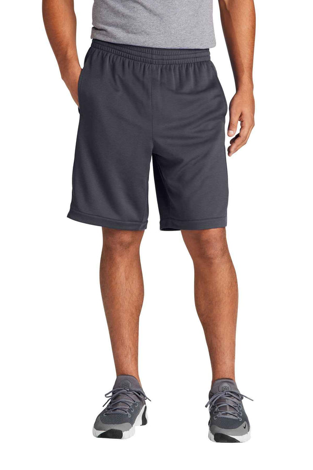 SportTek PosiCharge Position Short with Pockets ST575 Graphite