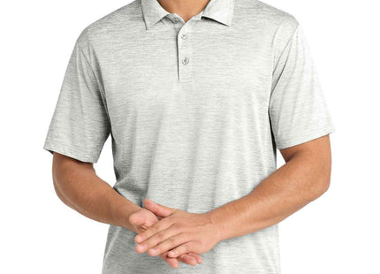 SportTek PosiCharge Electric Heather Polo ST590 Silver Electric
