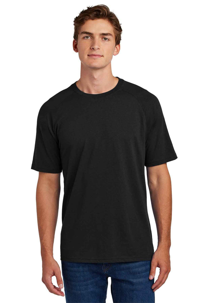 SportTek Halftime Raglan Tee ST6040 Black