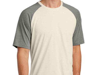 SportTek Halftime Raglan Tee ST6040 Vintage Heather Ecru
