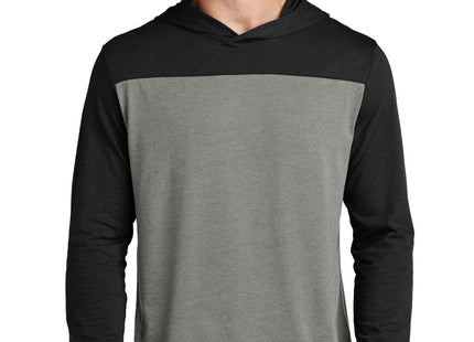 SportTek Halftime Long Sleeve Hoodie ST6044 Black Vintage Heather