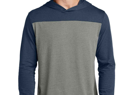 SportTek Halftime Long Sleeve Hoodie ST6044 True Navy Vintage Heather