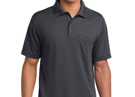 SportTek PosiCharge RacerMesh Pocket Polo ST640P Graphite