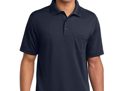 SportTek PosiCharge RacerMesh Pocket Polo ST640P True Navy