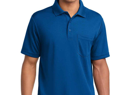 SportTek PosiCharge RacerMesh Pocket Polo ST640P True Royal
