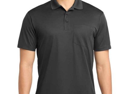 SportTek Micropique SportWick Pocket Polo ST651 Iron Grey