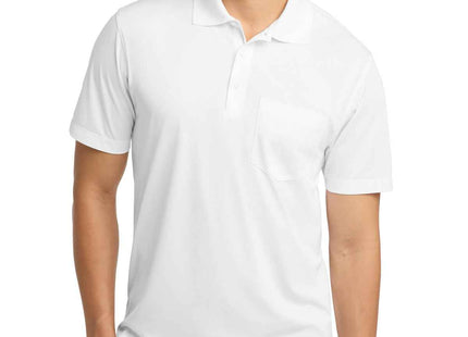 SportTek Micropique SportWick Pocket Polo ST651 White