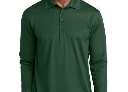 SportTek Long Sleeve Micropique SportWick Polo ST657 Forest Green