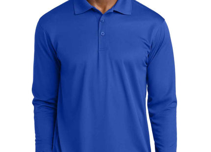 SportTek Long Sleeve Micropique SportWick Polo ST657 True Royal