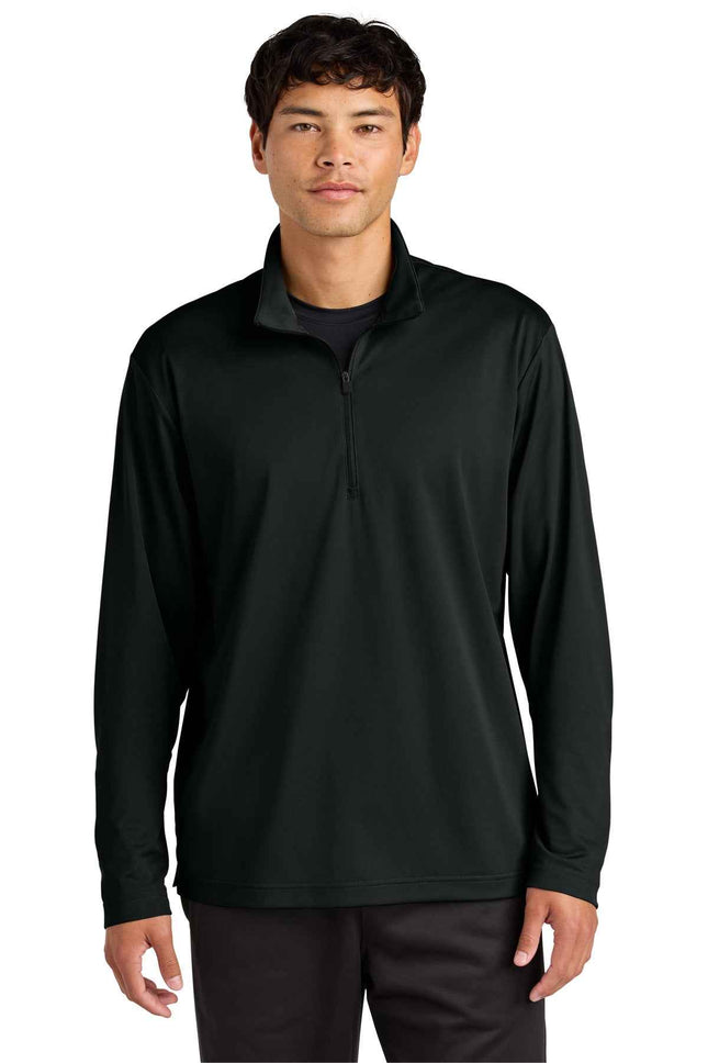 SportTek Micropique SportWick 1/4Zip ST672 Black