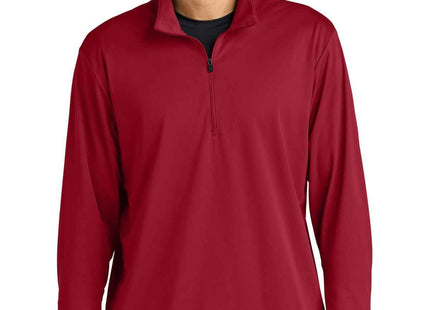 SportTek Micropique SportWick 1/4Zip ST672 Deep Red