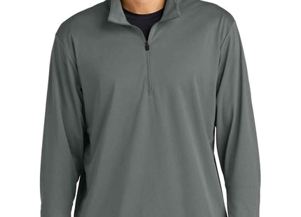 SportTek Micropique SportWick 1/4Zip ST672 Grey Concrete