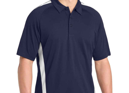 SportTek PosiCharge MicroMesh Colorblock Polo ST685 True Navy White