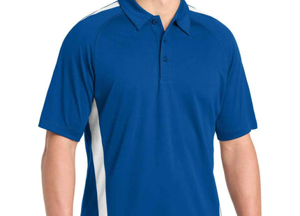 SportTek PosiCharge MicroMesh Colorblock Polo ST685 True Royal White