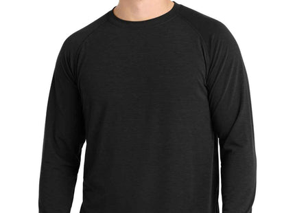 SportTek Long Sleeve Ultimate Performance Crew ST700LS Black