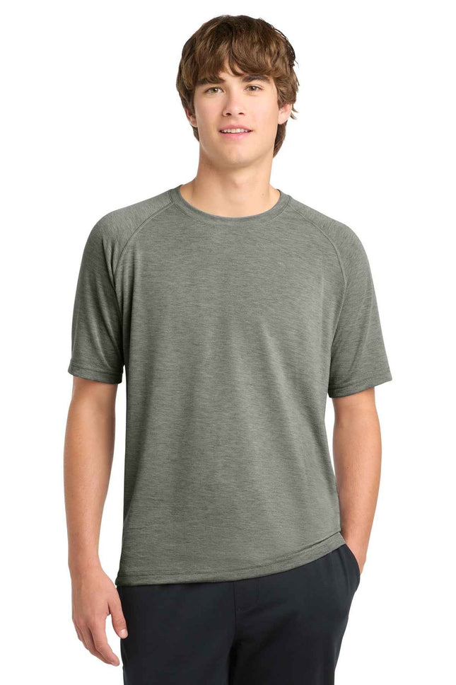 SportTek Ultimate Performance Crew ST700 Heather Grey