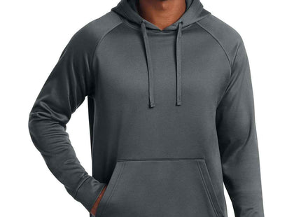 SportTek ReCompete Fleece Pullover Hoodie ST730 Iron Grey