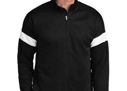 SportTek Travel FullZip Jacket ST800 Black White