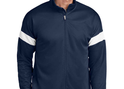 SportTek Travel FullZip Jacket ST800 True Navy White