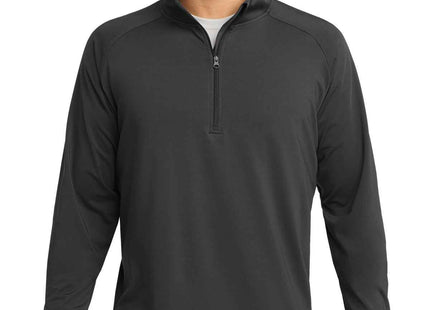 SportTek SportWick Stretch 1/4Zip Pullover ST850 Charcoal Grey