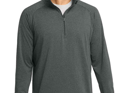 SportTek SportWick Stretch 1/4Zip Pullover ST850 Charcoal Grey Heather