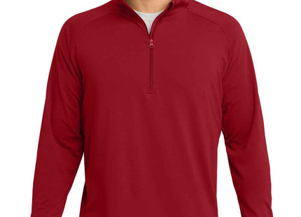 SportTek SportWick Stretch 1/4Zip Pullover ST850 Deep Red