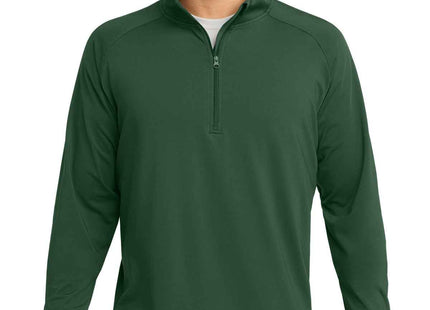 SportTek SportWick Stretch 1/4Zip Pullover ST850 Forest Green