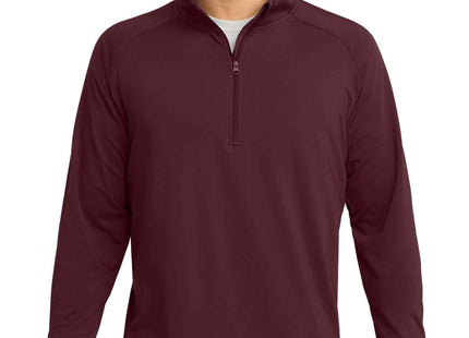 SportTek SportWick Stretch 1/4Zip Pullover ST850 Maroon