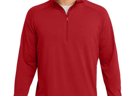 SportTek SportWick Stretch 1/4Zip Pullover ST850 True Red
