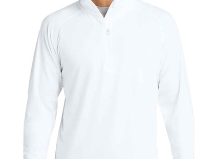 SportTek SportWick Stretch 1/4Zip Pullover ST850 White