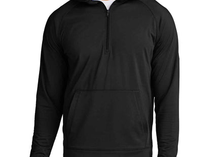 SportTek SportWick Stretch 1/2Zip Hoodie ST856 Black