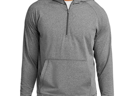 SportTek SportWick Stretch 1/2Zip Hoodie ST856 Charcoal Grey Heather