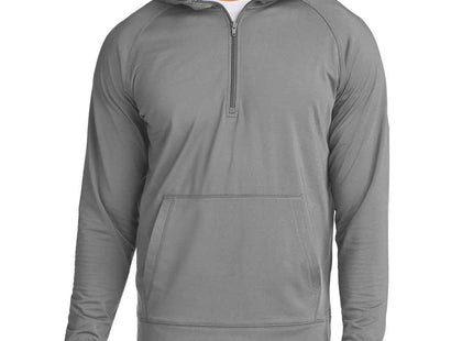 SportTek SportWick Stretch 1/2Zip Hoodie ST856 Charcoal Grey