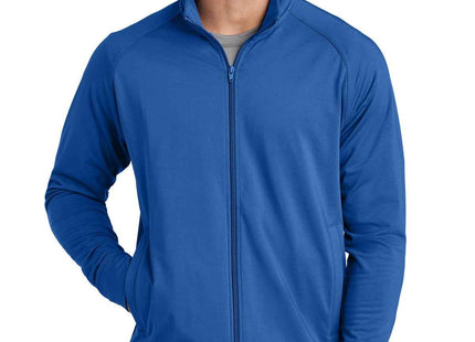 SportTek SportWick Stretch FullZip Cadet Jacket ST857 True Royal