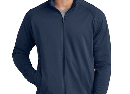 SportTek SportWick Stretch FullZip Cadet Jacket ST857 True Navy