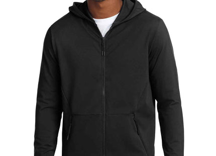 SportTek Circuit Hooded FullZip ST870 Deep Black