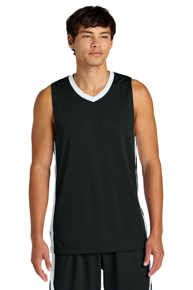 SportTek Rival Basketball Rev Jersey ST900 Black White