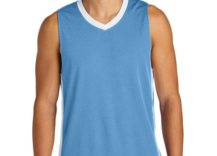 SportTek Rival Basketball Rev Jersey ST900 Carolina Blue White