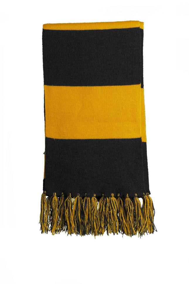 SportTek Spectator Scarf STA02 Black Gold OSFA