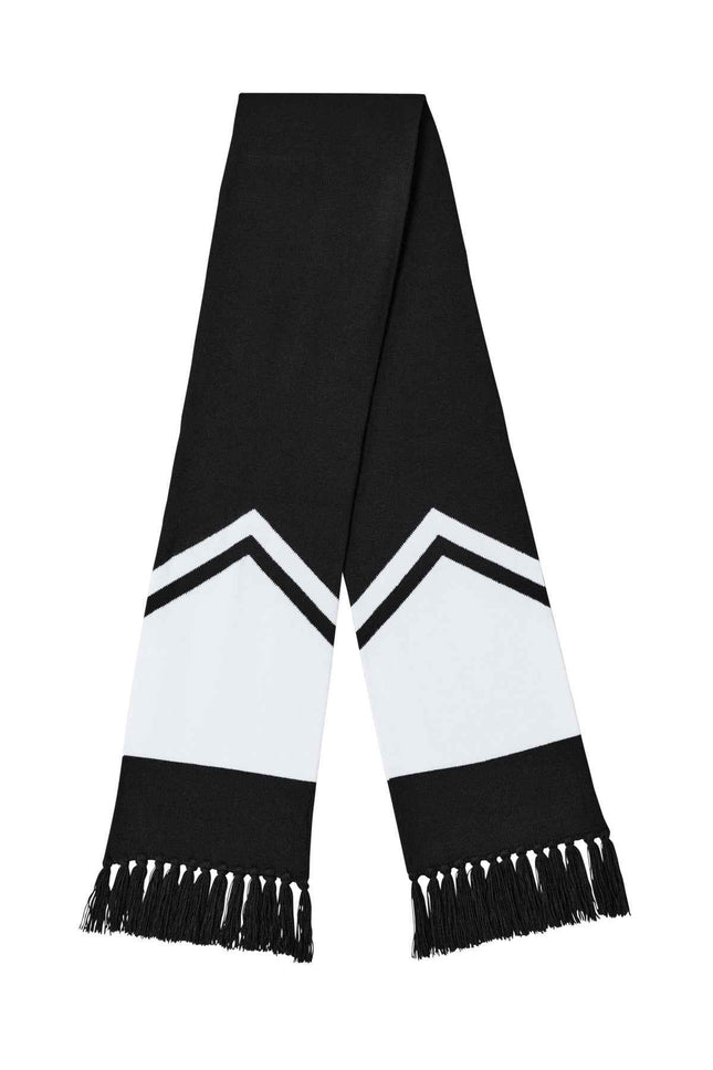 SportTek Gameday Scarf STA06 Black White OSFA