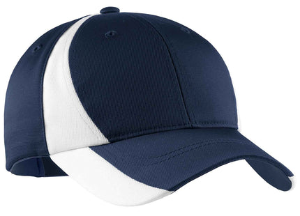 SportTek Dry Zone Nylon Colorblock Cap STC11 True Navy White OSFA