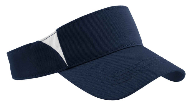 SportTek Dry Zone Colorblock Visor STC13 True Navy White OSFA