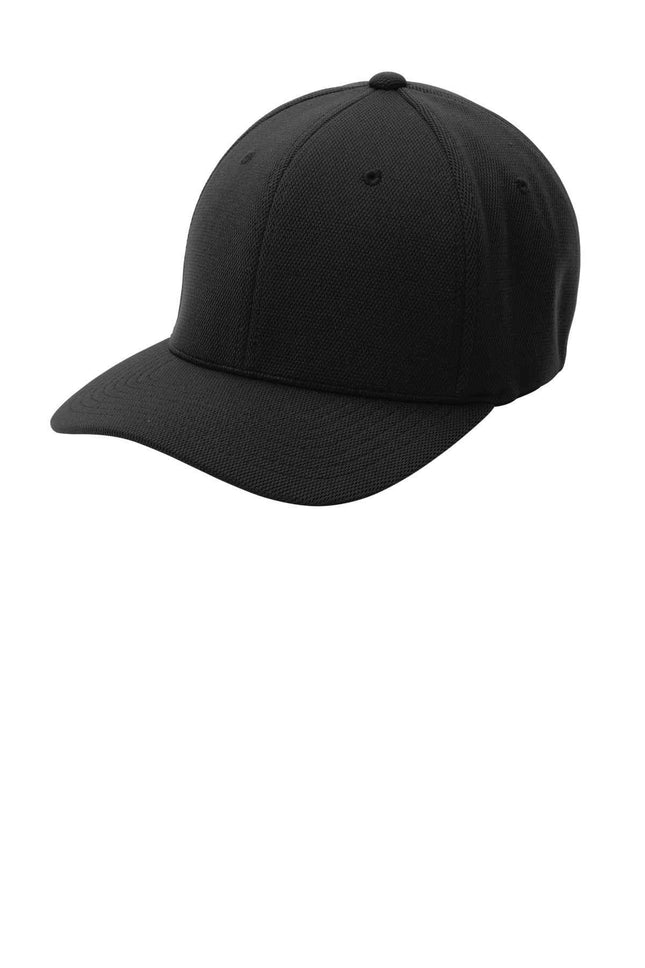 SportTek Flexfit Cool & Dry Poly Block Mesh Cap STC22 Black