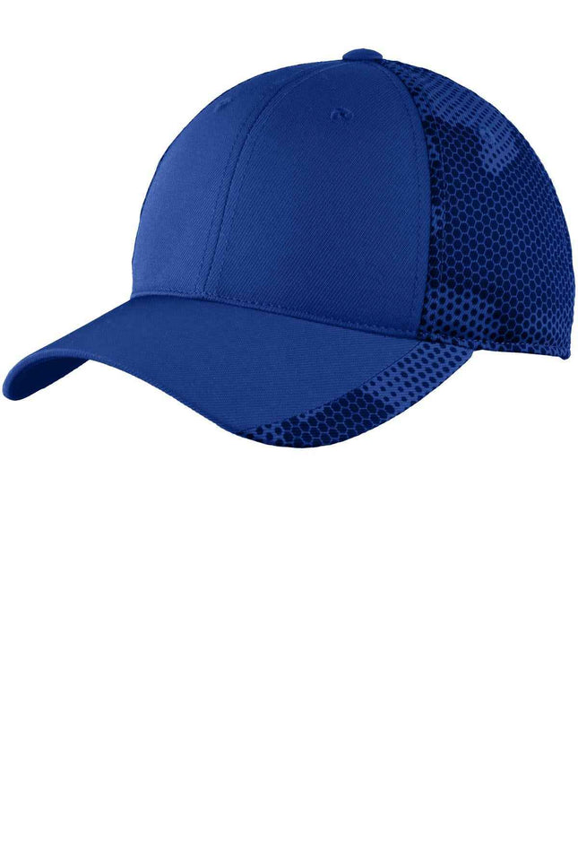 SportTek CamoHex Cap STC23 True Royal OSFA