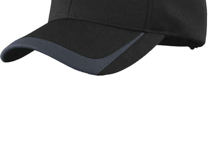 SportTek Pique Colorblock Cap STC24 Black Graphite OSFA