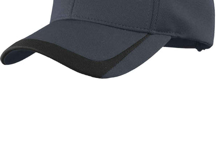 SportTek Pique Colorblock Cap STC24 Graphite Black OSFA