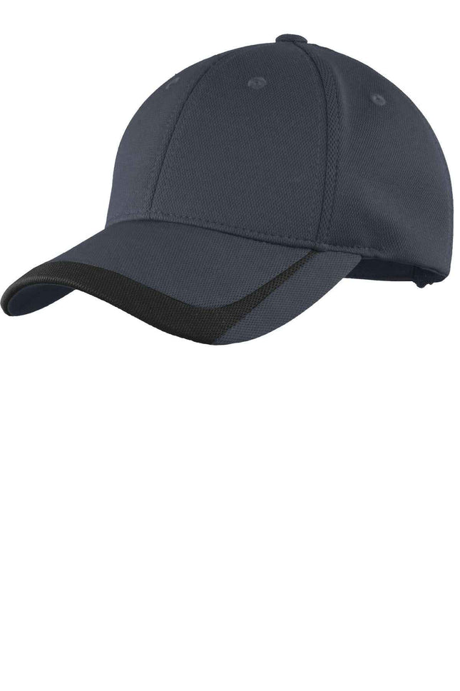SportTek Pique Colorblock Cap STC24 Graphite Black OSFA