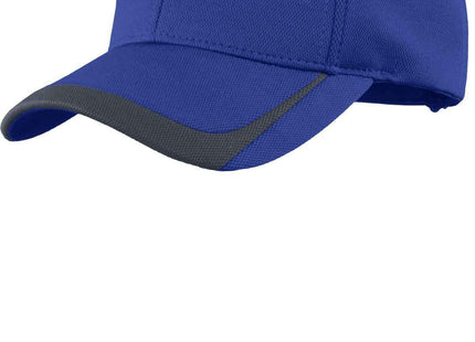 SportTek Pique Colorblock Cap STC24 True Royal Graphite OSFA